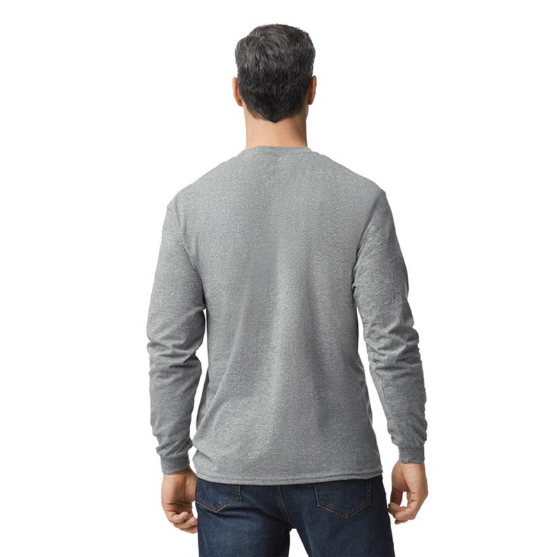 Gildan Adult DryBlend Long Sleeve T-Shirt, Style G8400, 2-Pack, Sport Grey, Medium - Image 3